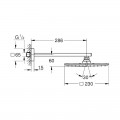 Верхній душ з настінним кронштейном Grohe Rainshower Allure (26064000) - Фото 1